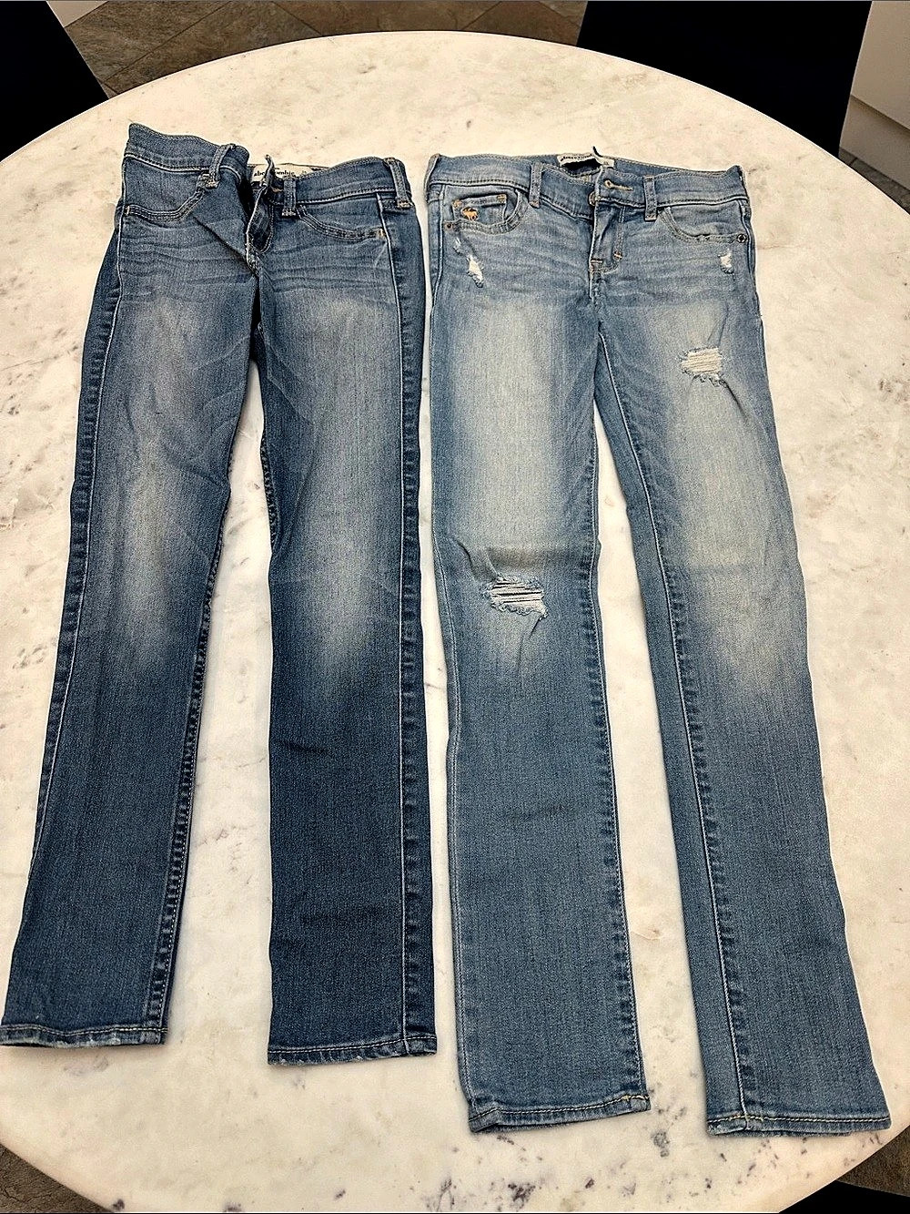 Abercrombie Girls Size 10 Blue Jeans 2-Pair Lot